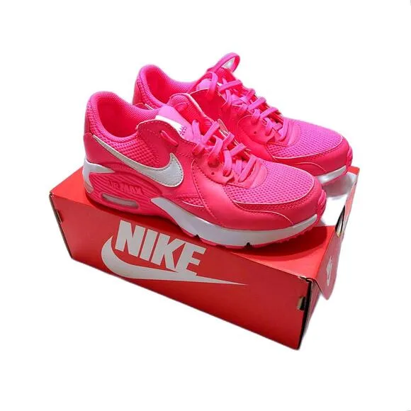 NEW NIKE AIR‎ MAX EXCEE LACE UP SNEAKERS HYPER PINK WHITE CLEAR WOMENS 6