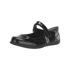 NEW NINA girl's alannah mary jane flats in black patent