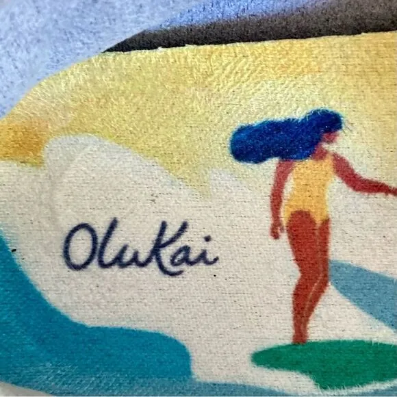 NEW OluKai Kaula Pa’ A Kapa Linen Espadrille Slip-On Shoe Rose Sea Salt Size 8.5