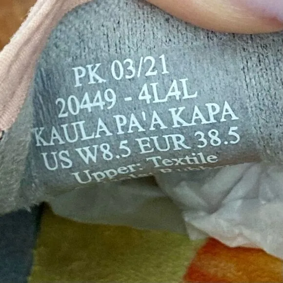 NEW OluKai Kaula Pa’ A Kapa Linen Espadrille Slip-On Shoe Rose Sea Salt Size 8.5