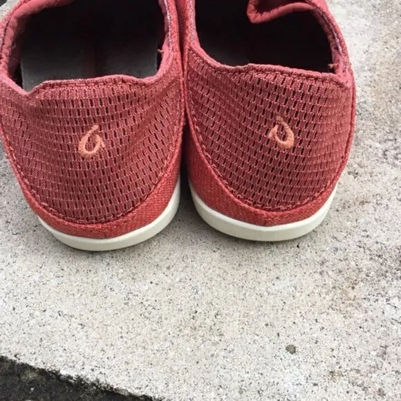 NEW‎ OluKai Waialua Red Mesh Slip On Sneakers