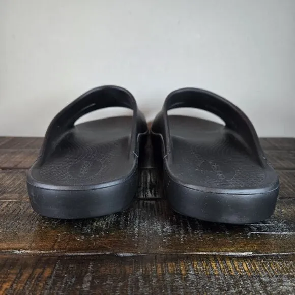 NEW Oofos OOahh Mens Size 13 Recovery Slip-On Slides Beach Sandals Black