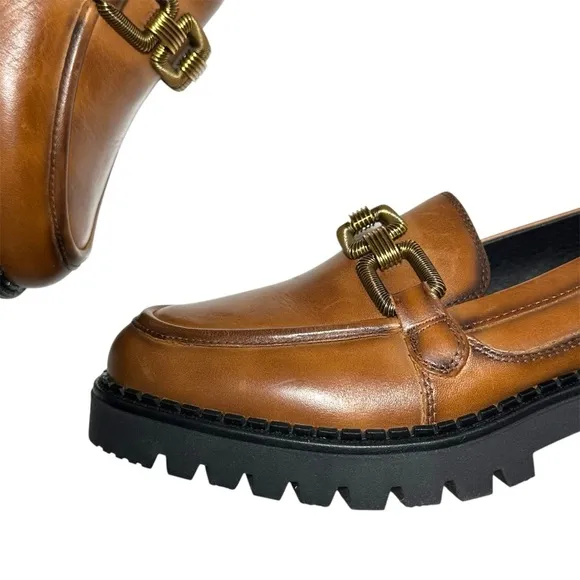 NEW Pikolinos Aviles Cuero Platform Loafers size EU41 | US 10 Preppy Academia