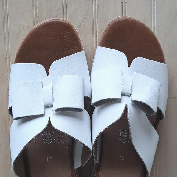 New Remonte Jerilyn Stylish Leather Bow Detail Plateform Slip-In Sandals Slides