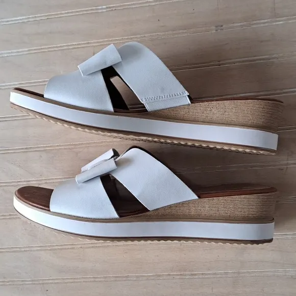 New Remonte Jerilyn Stylish Leather Bow Detail Plateform Slip-In Sandals Slides