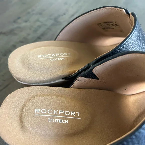 New Rockport vivienne Black Leather Women's Clogs