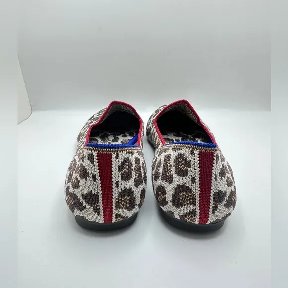 NEW Rothy’s Loafer Flats Mocha Spot Big Cat Animal Print Comfort Shoes Sz 5