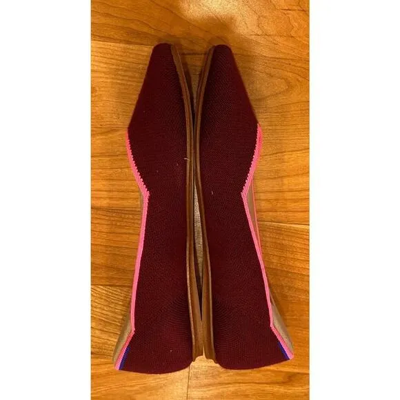 NEW Rothy’s Pointed Mesh Dress Flats Size 6.5 Women’s Red Currant Slip On