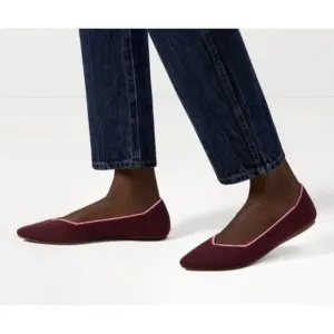 NEW Rothy’s Pointed Mesh Dress Flats Size 6.5 Women’s Red Currant Slip On