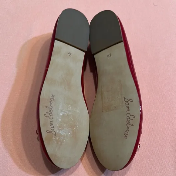 New Sam Edelman Women's Red Ballet Flats