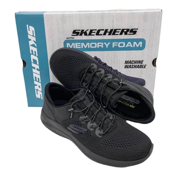 New Skechers Black Ultra Flex 2.0 Mesh No Tie Sneakers 9 Men's