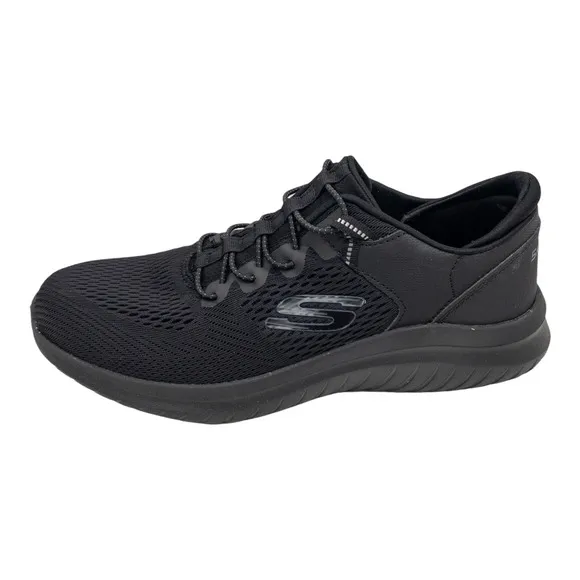 New Skechers Black Ultra Flex 2.0 Mesh No Tie Sneakers 9 Men's