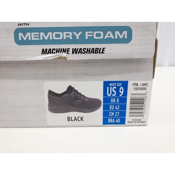 New Skechers Black Ultra Flex 2.0 Mesh No Tie Sneakers 9 Men's