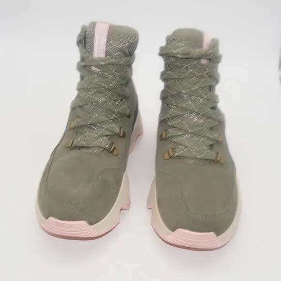 New Sorel Women's 8.5 Kinetic Impact Conquest Waterproof Boots Stone Green