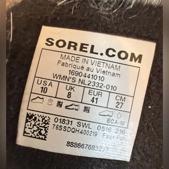 NEW Sorel Women's Tofino II Faux Fur Lined Waterproof Winter Boots Size 10