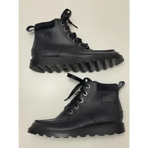 New SOREL youth Madson Mac Toe Leather boots size 1 Black  waterproof