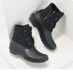 New Sperry Wool Quilted Duck boots. Blackish grey