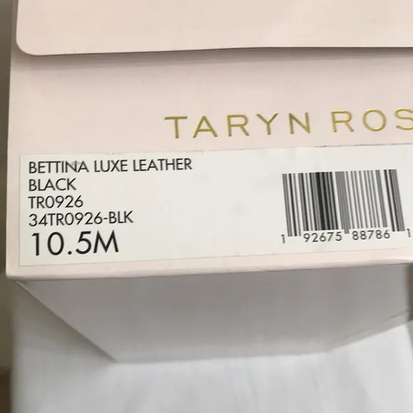 New! Taryn Rose luxe leather black flats