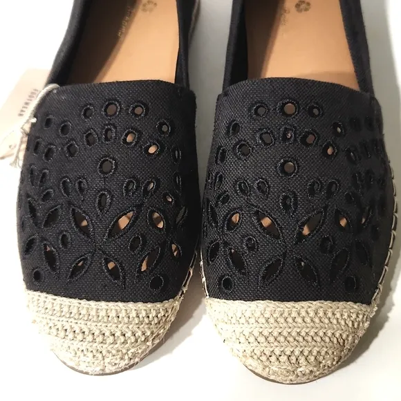 NEW! Tommy Bahama Selena Slip On Black Espadrilles Size 8, 8.5