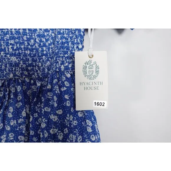 New Tuckernuck Hyacinth House Blue Ditsy Floral Pai Mini Dress Size Small 160211