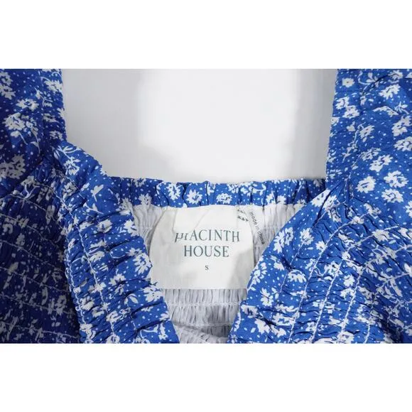 New Tuckernuck Hyacinth House Blue Ditsy Floral Pai Mini Dress Size Small 160211
