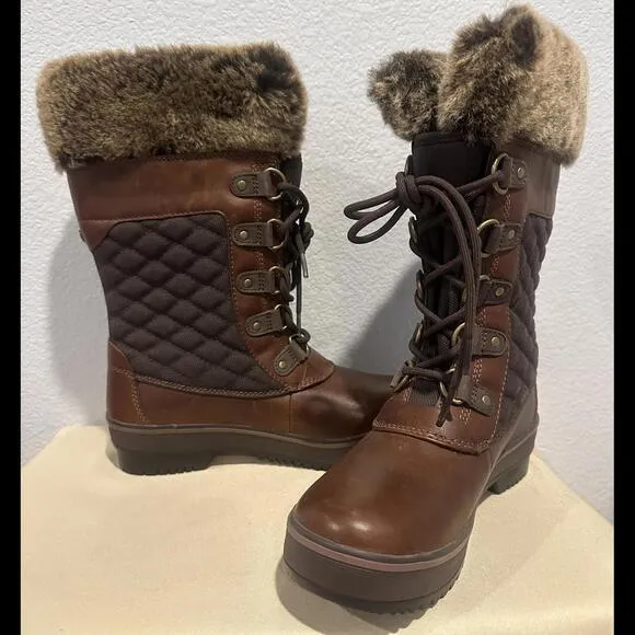 New UGG Australia Brynn Leather Shearling Winter Boots Women's 6 or Youth 4.5