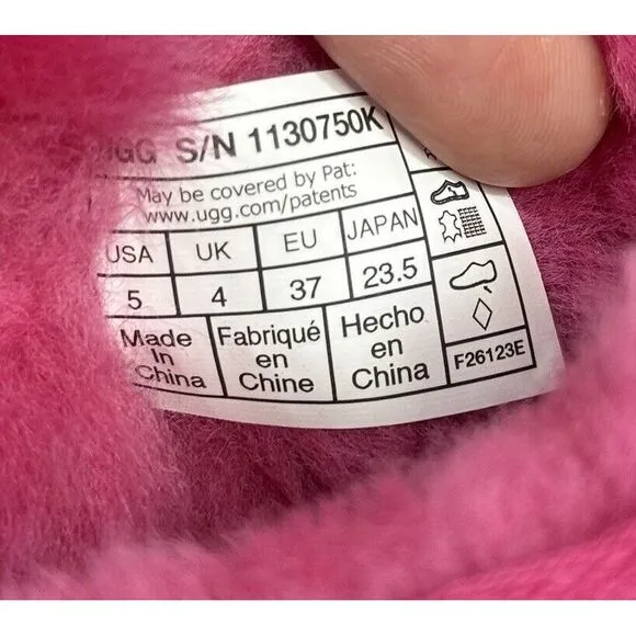 NEW UGG Big Kids Girls Size 5 Pink Classic Ultra Mini Ankle Bootie‎ Boots