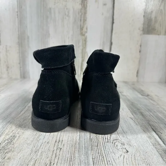 New UGG Josefene Cuff Black Women’s Suede Boots #164