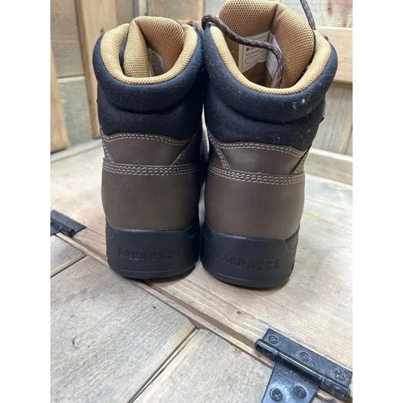 NEW US12 LaCrosse Work Lite 6&quot; Waterproof Dry-Core Brown Boots