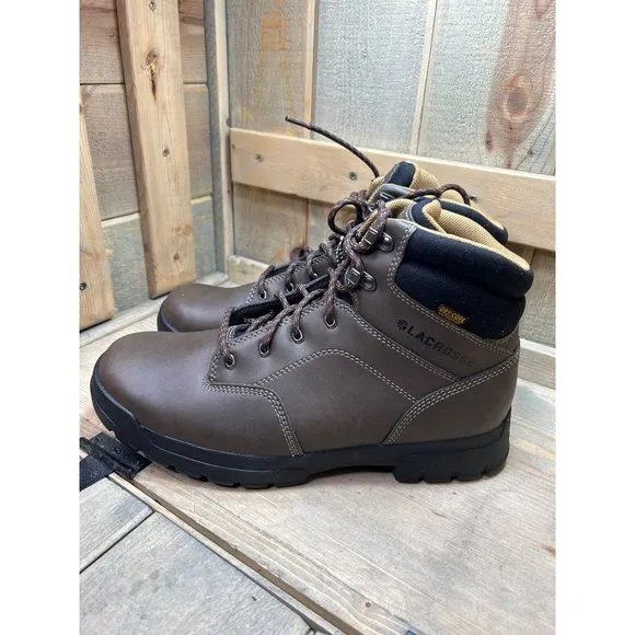 NEW US12 LaCrosse Work Lite 6&quot; Waterproof Dry-Core Brown Boots