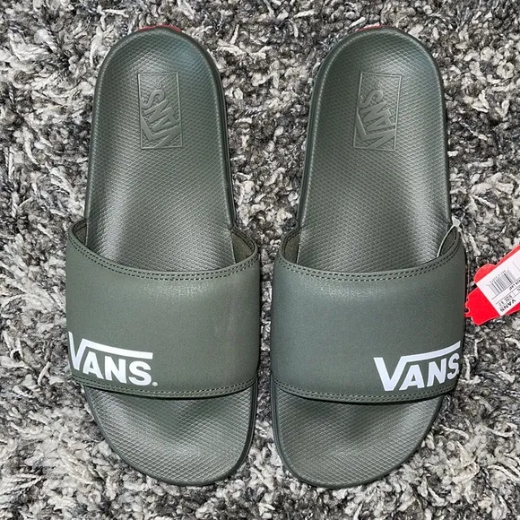 New VANS Range Slides (Slide-On) in Grape Leaf (Military, Army Green)