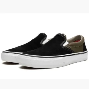 NEW Vans Skate Slip On Black Olive Sneakers Men’s Size 6.5