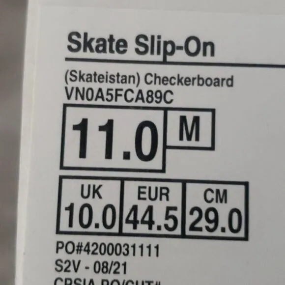 New Vans Skate Slip On Skateistan Checkerboard Black White Patches Sneakers