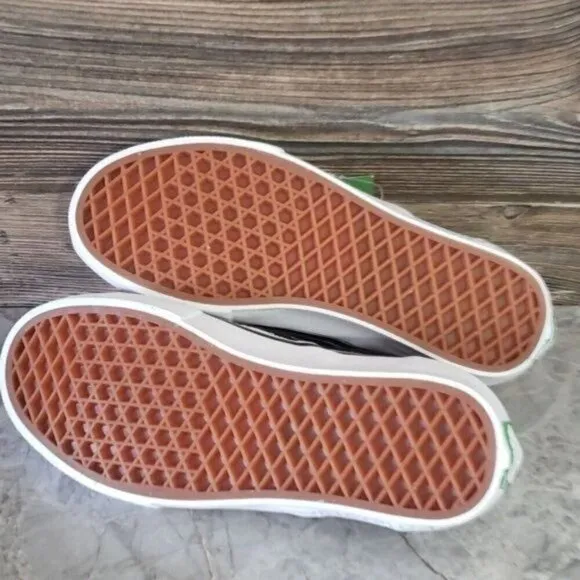 New Vans Skate Slip On Skateistan Checkerboard Black White Patches Sneakers