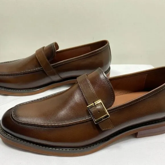 NEW VINTAGE FOUNDRY Lionel Leather Loafers – Men's 11 – Brown – New Without Box