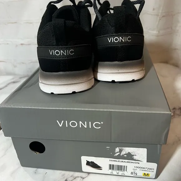 New Vionic 335miles Black Sneakers