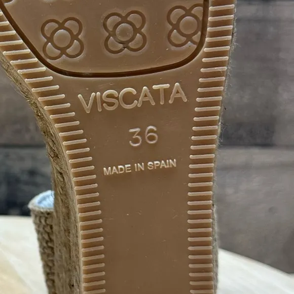 NEW Viscata Women’s Navy Pubol Canvas Ankle Strap Espadrille 2”Wedge Size 5.5/6