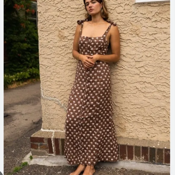 New w Tag: Faherty Kendall Dress. Linen. Size Medium