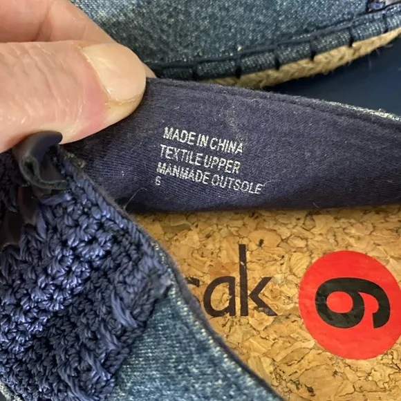 New Without Tag The Sak Denim Espadrilles Size 6