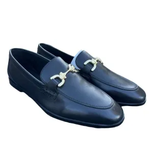 New Zara Women Flat Split Leather Women's Black Loafers US Size 9 UK 7 EUR 40