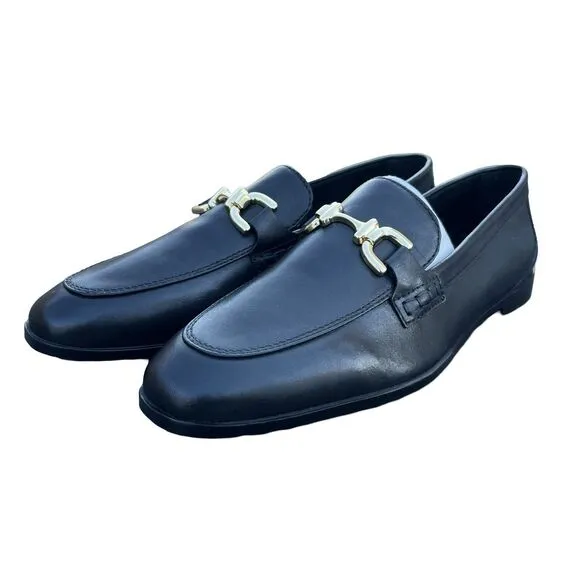 New Zara Women Flat Split Leather Women's Black Loafers US Size 9 UK 7 EUR 40