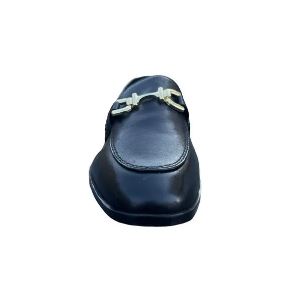 New Zara Women Flat Split Leather Women's Black Loafers US Size 9 UK 7 EUR 40