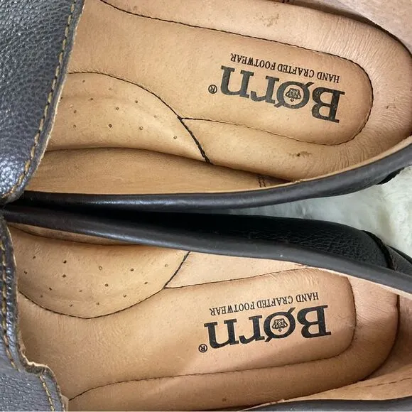 NEW BORN Brown Andes Leather Penny Driving Shoes Loafers Size 11
