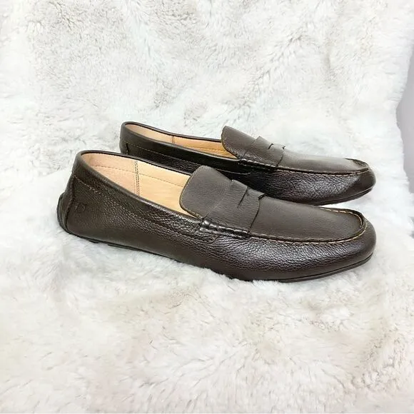 NEW BORN Brown Andes Leather Penny Driving Shoes Loafers Size 11