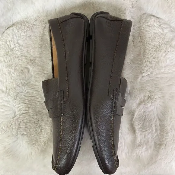 NEW BORN Brown Andes Leather Penny Driving Shoes Loafers Size 11