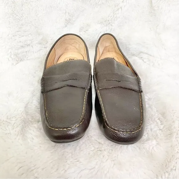 NEW BORN Brown Andes Leather Penny Driving Shoes Loafers Size 11
