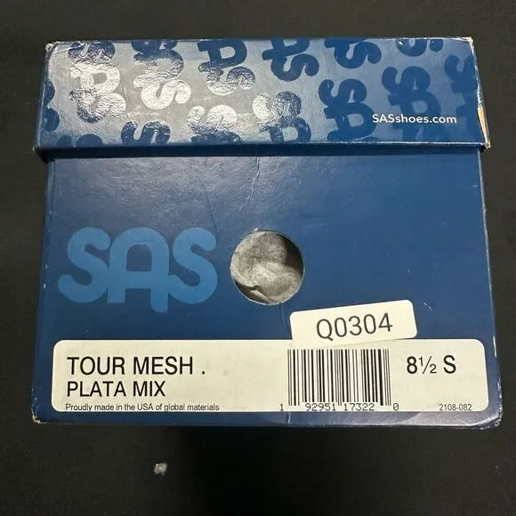 New SAS Tour Mesh Plata Mix Sneakers 8.5 S