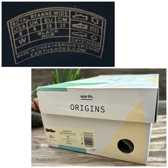 NIB Earth Origins Ryanne 8W WIDE Black Leather Comfort Loafer Casual Flats