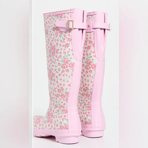 NIB Hunter Boots 🌸💗🌷x LoveShackFancy Original Tall Back Adjustable Boots