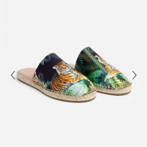 NIB / Johnny Was / Tigres Mule Espadrilles / Size 7 / $198